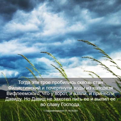 Picture 03 - 1 Паралипоменон 11:18 RUSV - Тогда эти трое пробились - Bible Verse Picture