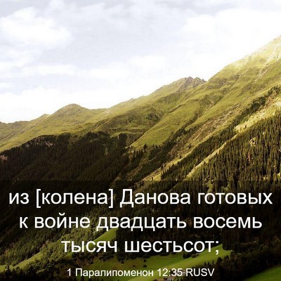 Picture 03 - 1 Паралипоменон 12:35 RUSV - из [колена] Данова готовых - Bible Verse Picture