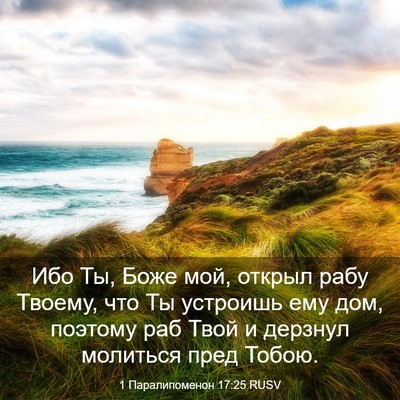 Picture 03 - 1 Паралипоменон 17:25 RUSV - Ибо Ты, Боже мой, открыл - Bible Verse Picture