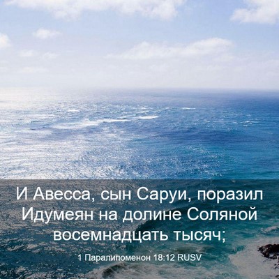 Picture 03 - 1 Паралипоменон 18:12 RUSV - И Авесса, сын Саруи, - Bible Verse Picture