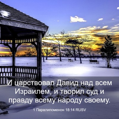 Picture 03 - 1 Паралипоменон 18:14 RUSV - И царствовал Давид над - Bible Verse Picture