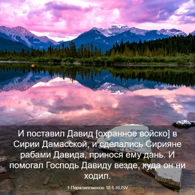 Picture 03 - 1 Паралипоменон 18:6 RUSV - И поставил Давид [охранное - Bible Verse Picture