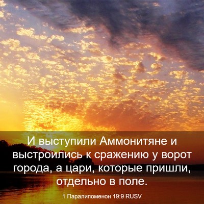 Picture 03 - 1 Паралипоменон 19:9 RUSV - И выступили Аммонитяне и - Bible Verse Picture