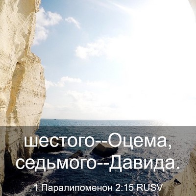 Picture 03 - 1 Паралипоменон 2:15 RUSV - шестого--Оцема, - Bible Verse Picture