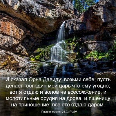 Picture 03 - 1 Паралипоменон 21:23 RUSV - И сказал Орна Давиду: - Bible Verse Picture
