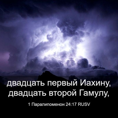 Picture 03 - 1 Паралипоменон 24:17 RUSV - двадцать первый Иахину, - Bible Verse Picture