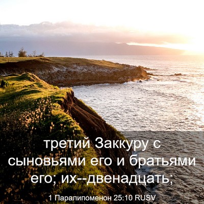 Picture 03 - 1 Паралипоменон 25:10 RUSV - третий Заккуру с сыновьями - Bible Verse Picture