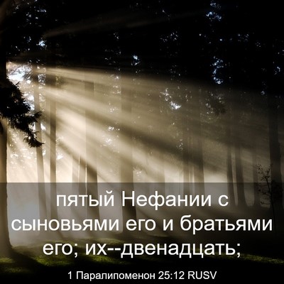 Picture 03 - 1 Паралипоменон 25:12 RUSV - пятый Нефании с сыновьями - Bible Verse Picture