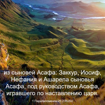 Picture 03 - 1 Паралипоменон 25:2 RUSV - из сыновей Асафа: Заккур, - Bible Verse Picture
