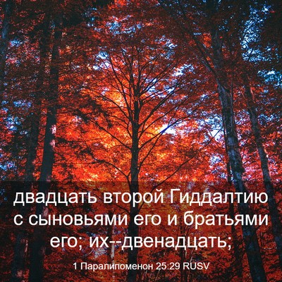 Picture 03 - 1 Паралипоменон 25:29 RUSV - двадцать второй Гиддалтию - Bible Verse Picture