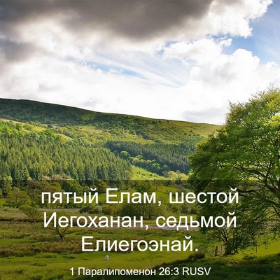 Picture 03 - 1 Паралипоменон 26:3 RUSV - пятый Елам, шестой - Bible Verse Picture