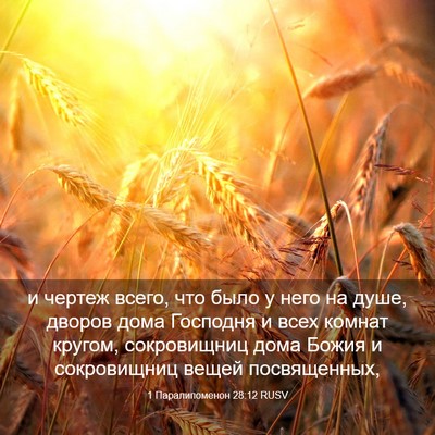 Picture 03 - 1 Паралипоменон 28:12 RUSV - и чертеж всего, что было у - Bible Verse Picture
