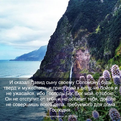 Picture 03 - 1 Паралипоменон 28:20 RUSV - И сказал Давид сыну своему - Bible Verse Picture