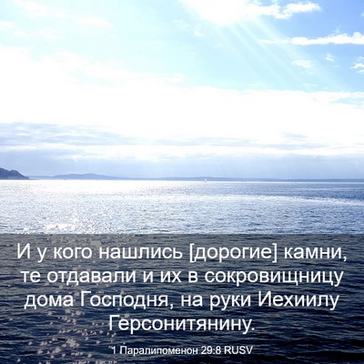 Picture 03 - 1 Паралипоменон 29:8 RUSV - И у кого нашлись [дорогие] - Bible Verse Picture
