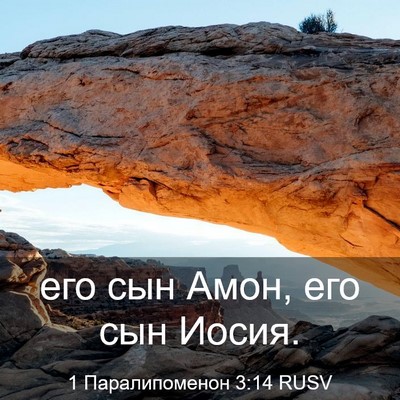 Picture 03 - 1 Паралипоменон 3:14 RUSV - его сын Амон, его сын - Bible Verse Picture
