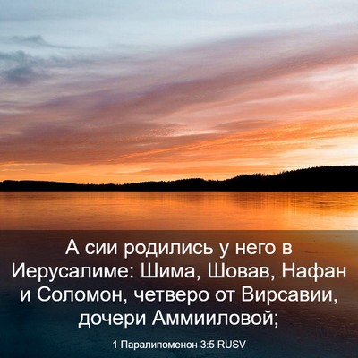 Picture 03 - 1 Паралипоменон 3:5 RUSV - А сии родились у него в - Bible Verse Picture