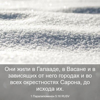 Picture 03 - 1 Паралипоменон 5:16 RUSV - Они жили в Галааде, в - Bible Verse Picture