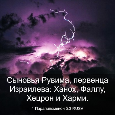 Picture 03 - 1 Паралипоменон 5:3 RUSV - Сыновья Рувима, первенца - Bible Verse Picture