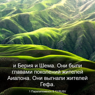 Picture 03 - 1 Паралипоменон 8:13 RUSV - и Берия и Шема. Они были - Bible Verse Picture