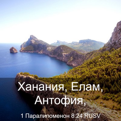 Picture 03 - 1 Паралипоменон 8:24 RUSV - Ханания, Елам, - Bible Verse Picture