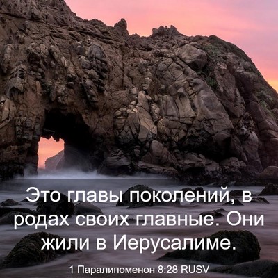 Picture 03 - 1 Паралипоменон 8:28 RUSV - Это главы поколений, в - Bible Verse Picture