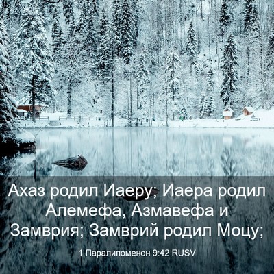 Picture 03 - 1 Паралипоменон 9:42 RUSV - Ахаз родил Иаеру; Иаера - Bible Verse Picture