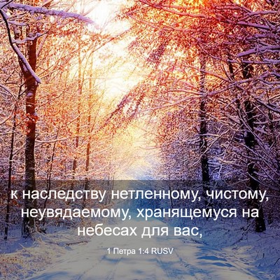 Picture 03 - 1 Петра 1:4 RUSV - к наследству нетленному, - Bible Verse Picture