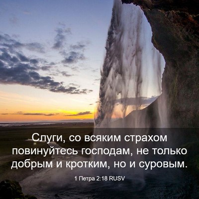 Picture 03 - 1 Петра 2:18 RUSV - Слуги, со всяким страхом - Bible Verse Picture