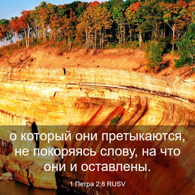 Picture 03 - 1 Петра 2:8 RUSV - о который они претыкаются, - Bible Verse Picture