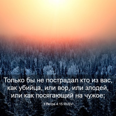 Picture 03 - 1 Петра 4:15 RUSV - Только бы не пострадал кто - Bible Verse Picture
