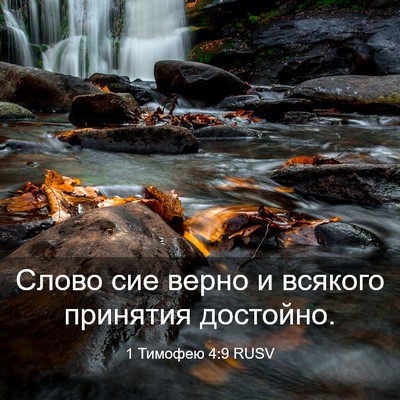 Picture 03 - 1 Тимофею 4:9 RUSV - Слово сие верно и всякого - Bible Verse Picture
