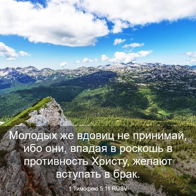 Picture 03 - 1 Тимофею 5:11 RUSV - Молодых же вдовиц не - Bible Verse Picture
