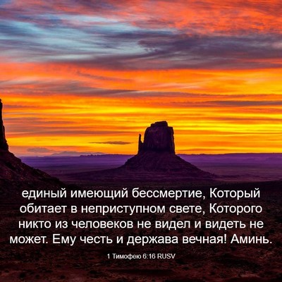 Picture 03 - 1 Тимофею 6:16 RUSV - единый имеющий бессмертие, - Bible Verse Picture