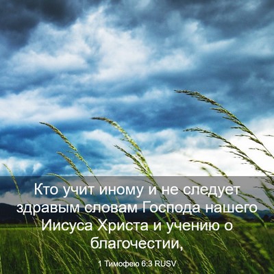 Picture 03 - 1 Тимофею 6:3 RUSV - Кто учит иному и не следует - Bible Verse Picture