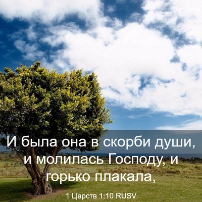 Picture 03 - 1 Царств 1:10 RUSV - И была она в скорби души, и - Bible Verse Picture