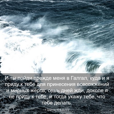 Picture 03 - 1 Царств 10:8 RUSV - И ты пойди прежде меня в - Bible Verse Picture