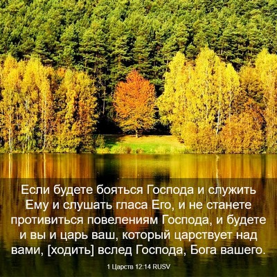 Picture 03 - 1 Царств 12:14 RUSV - Если будете бояться - Bible Verse Picture
