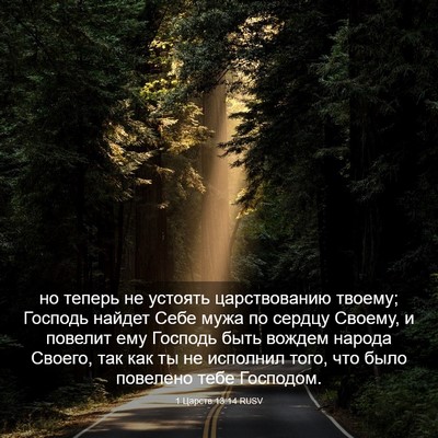 Picture 03 - 1 Царств 13:14 RUSV - но теперь не устоять - Bible Verse Picture
