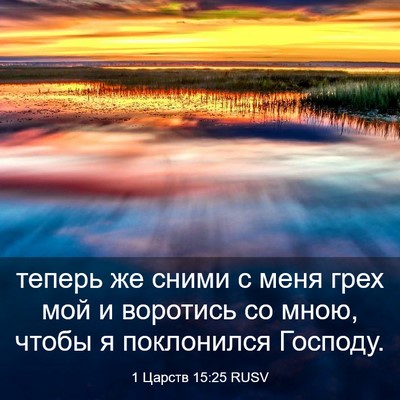 Picture 03 - 1 Царств 15:25 RUSV - теперь же сними с меня грех - Bible Verse Picture