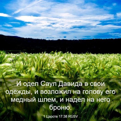 Picture 03 - 1 Царств 17:38 RUSV - И одел Саул Давида в свои - Bible Verse Picture