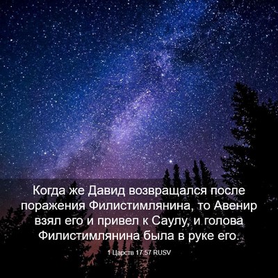 Picture 03 - 1 Царств 17:57 RUSV - Когда же Давид возвращался - Bible Verse Picture