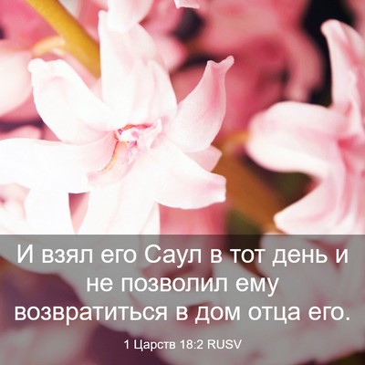Picture 03 - 1 Царств 18:2 RUSV - И взял его Саул в тот день и - Bible Verse Picture