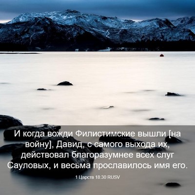 Picture 03 - 1 Царств 18:30 RUSV - И когда вожди Филистимские - Bible Verse Picture