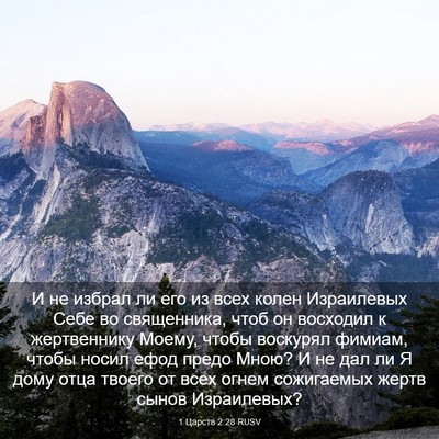 Picture 03 - 1 Царств 2:28 RUSV - И не избрал ли его из всех - Bible Verse Picture