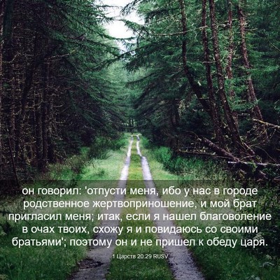 Picture 03 - 1 Царств 20:29 RUSV - он говорил: 'отпусти меня, - Bible Verse Picture