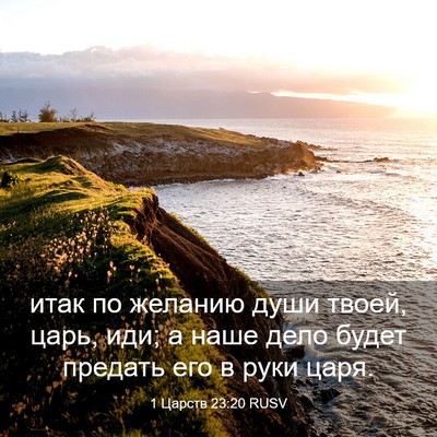 Picture 03 - 1 Царств 23:20 RUSV - итак по желанию души твоей, - Bible Verse Picture