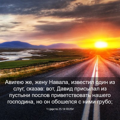 Picture 03 - 1 Царств 25:14 RUSV - Авигею же, жену Навала, - Bible Verse Picture