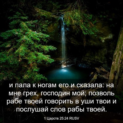 Picture 03 - 1 Царств 25:24 RUSV - и пала к ногам его и - Bible Verse Picture