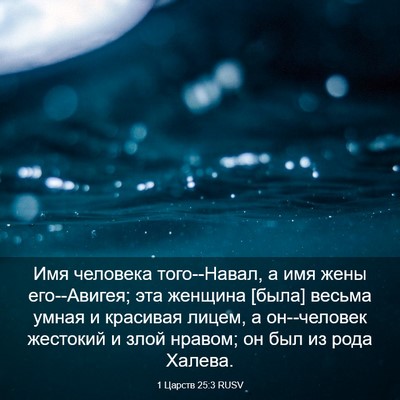 Picture 03 - 1 Царств 25:3 RUSV - Имя человека того--Навал, а - Bible Verse Picture