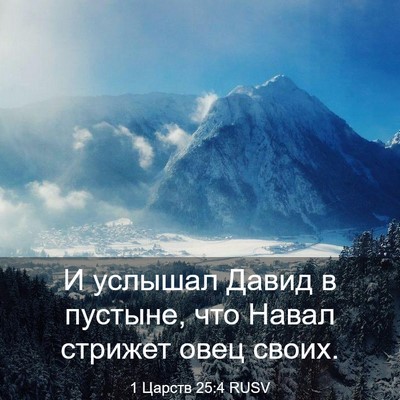 Picture 03 - 1 Царств 25:4 RUSV - И услышал Давид в пустыне, - Bible Verse Picture